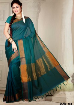 Pure Silk Cotton Designer Saree