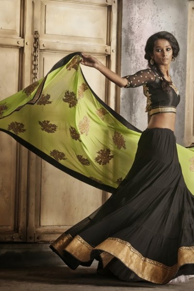 Elegance Bronze Couture Designer Saree 1