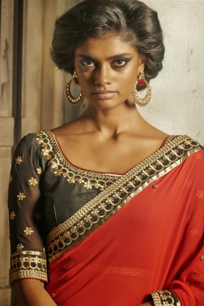 Elegance Bronze Couture Designer Saree