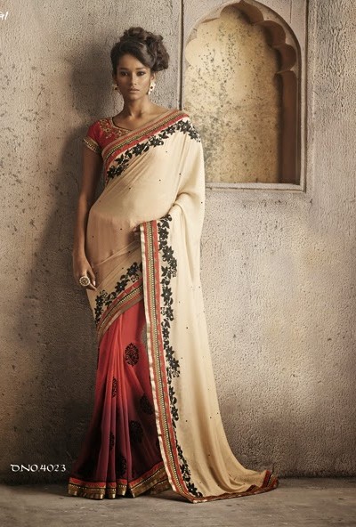 Elegance Bronze Couture Designer Saree 1