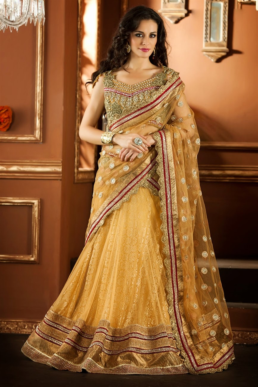 Golden Silk Designer Choli Lehenga for Party WJ75324