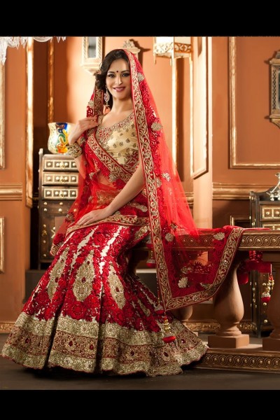 Attractive Beige Color Lehenga Choli 1