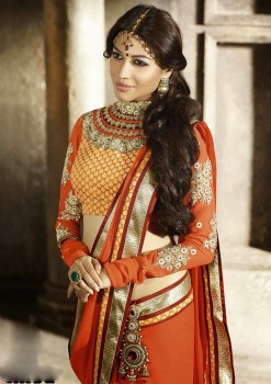 Orange Most Elegant Designer Saree