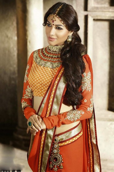 Orange Most Elegant Designer Saree