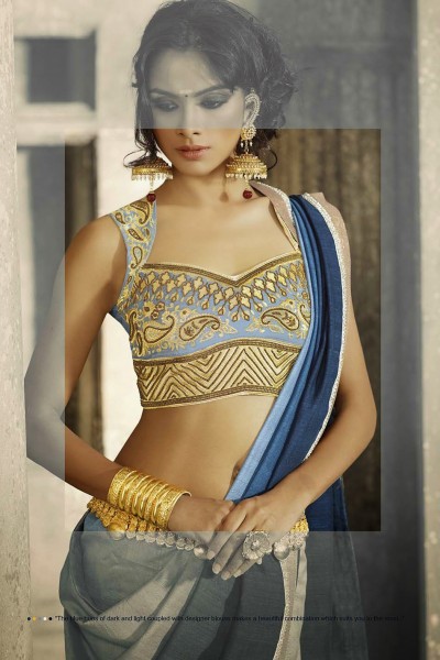 Royal Blue Most Elegant Designer Saree