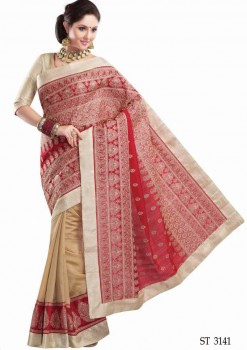 Orchid Premium Dupion Designer Silk Saree