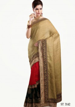 Orchid Premium Dupion Designer Silk Saree