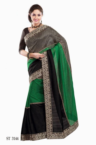 Orchid Premium Dupion Designer Silk Saree 1