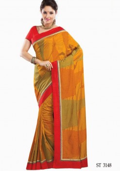 Orchid Premium Dupion Designer Silk Saree