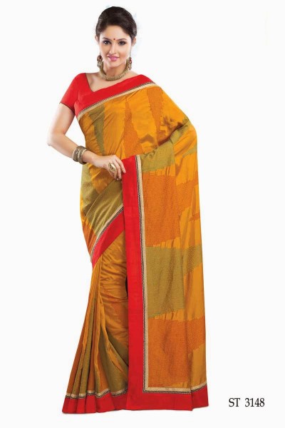 Orchid Premium Dupion Designer Silk Saree 1