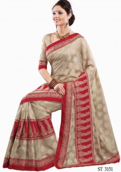 Orchid Premium Dupion Designer Silk Saree