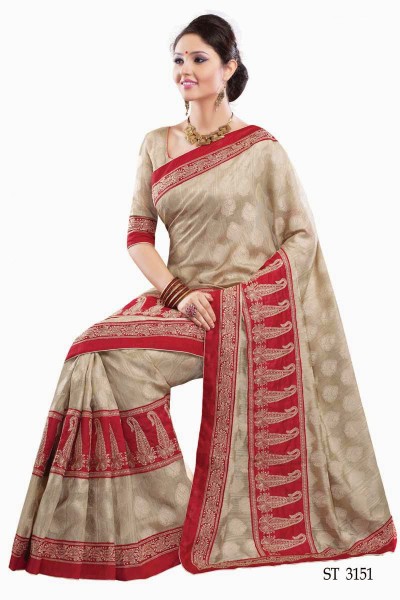 Orchid Premium Dupion Designer Silk Saree 1