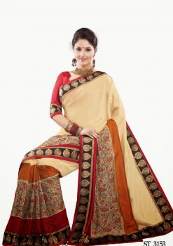 Orchid Premium Dupion Designer Silk Saree