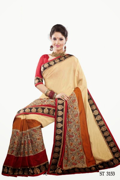 Orchid Premium Dupion Designer Silk Saree 1