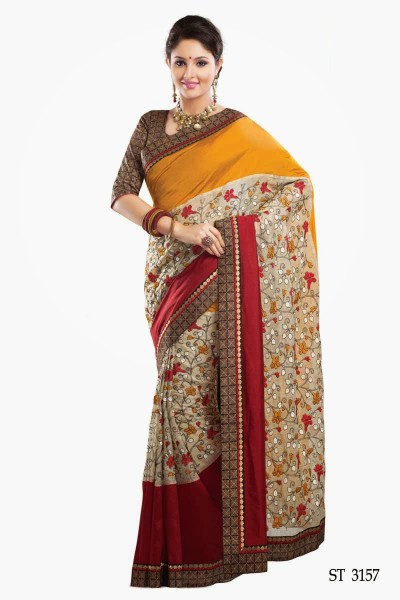 Orchid Premium Dupion Designer Silk Saree 1