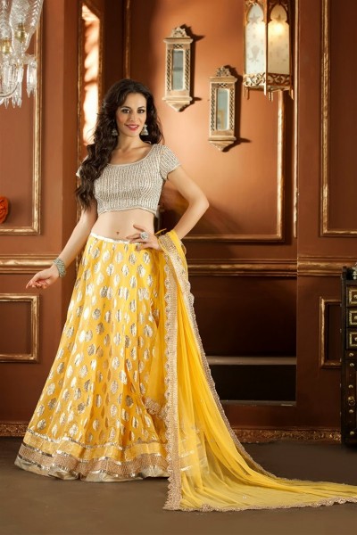 Stylish Yellow Color Lehenga Choli 1