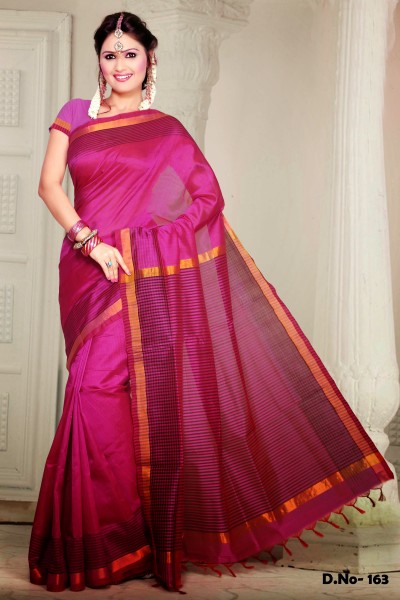  Pure Silk Cotton Designer Saree 1