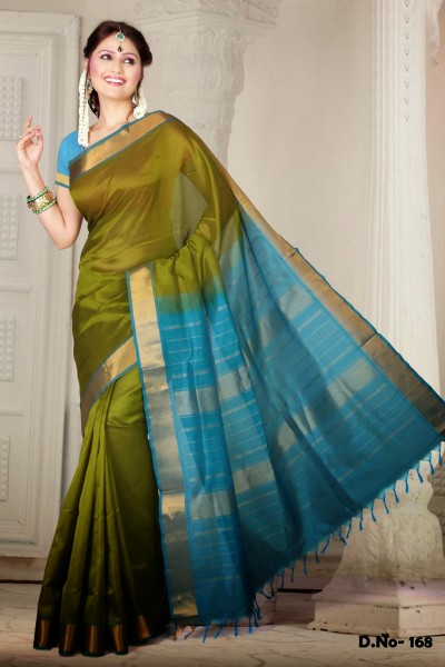  Pure Silk Cotton Designer Saree 1