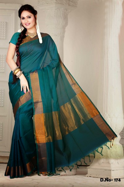  Pure Silk Cotton Designer Saree 1