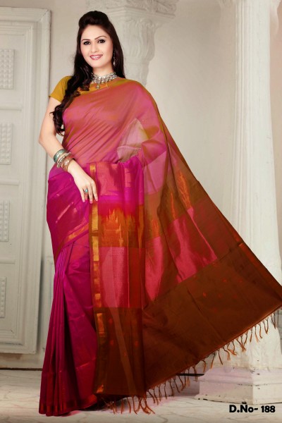  Pure Silk Cotton Designer Saree 1