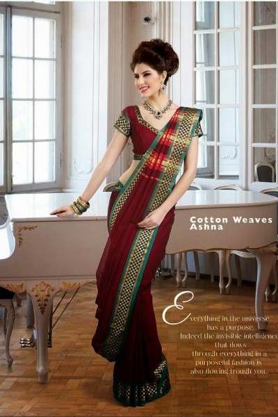 Cotton Blends Designer Saree 1